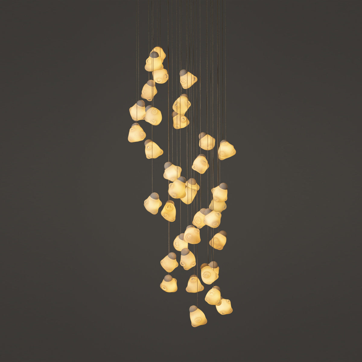 Ice Pier Pendant Lamp - Hand-Blown Sculptural Glass Multi-Pendant Cascade