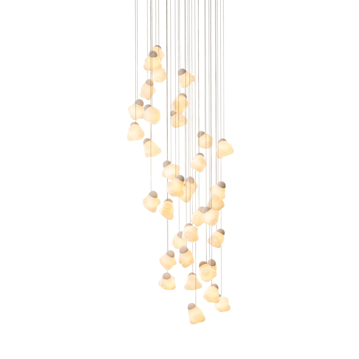 Ice Pier Pendant Lamp - Hand-Blown Sculptural Glass Multi-Pendant Cascade