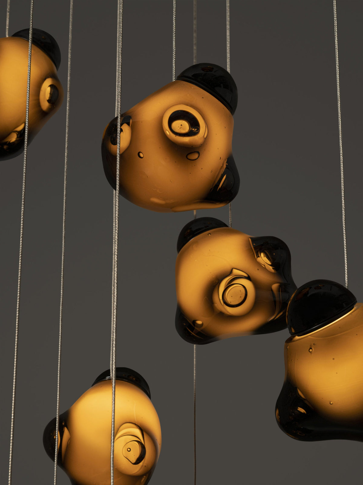 Ice Pier Pendant Lamp - Hand-Blown Sculptural Glass Multi-Pendant Cascade