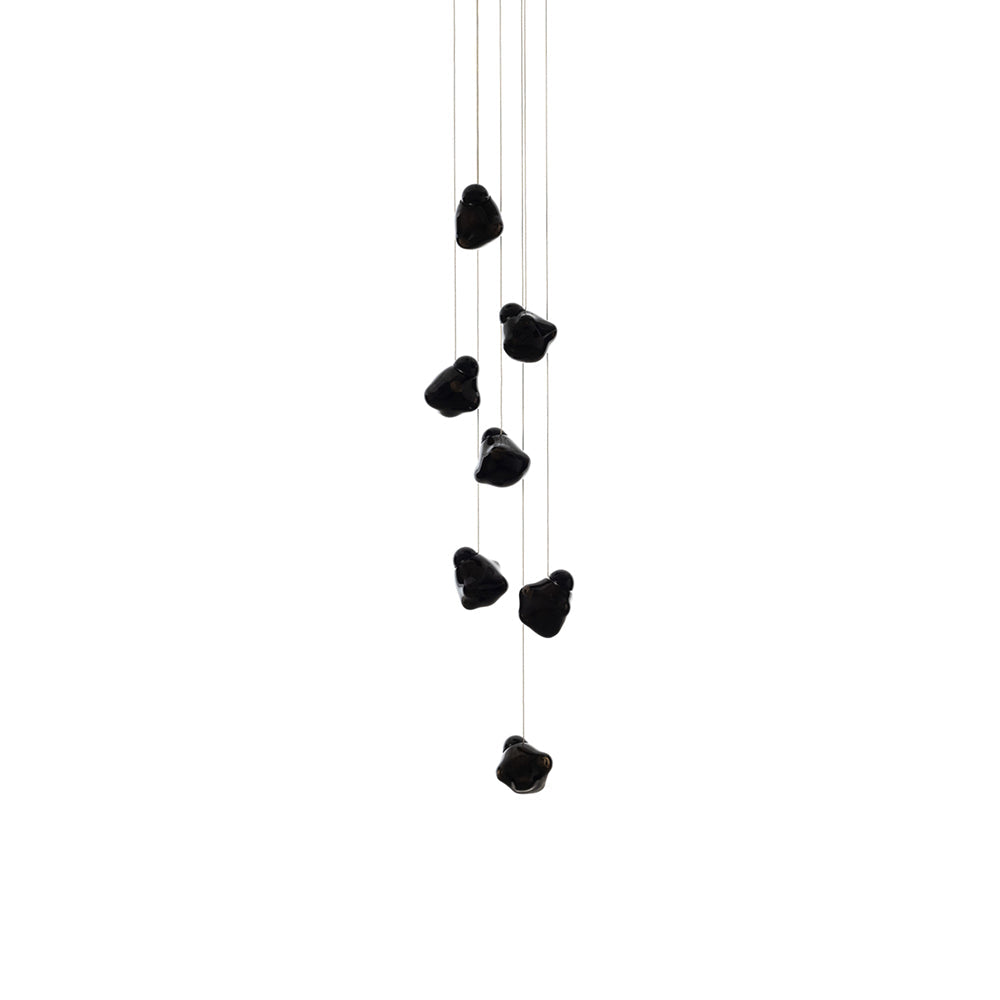 Ice Pier Pendant Lamp - Hand-Blown Sculptural Glass Multi-Pendant Cascade