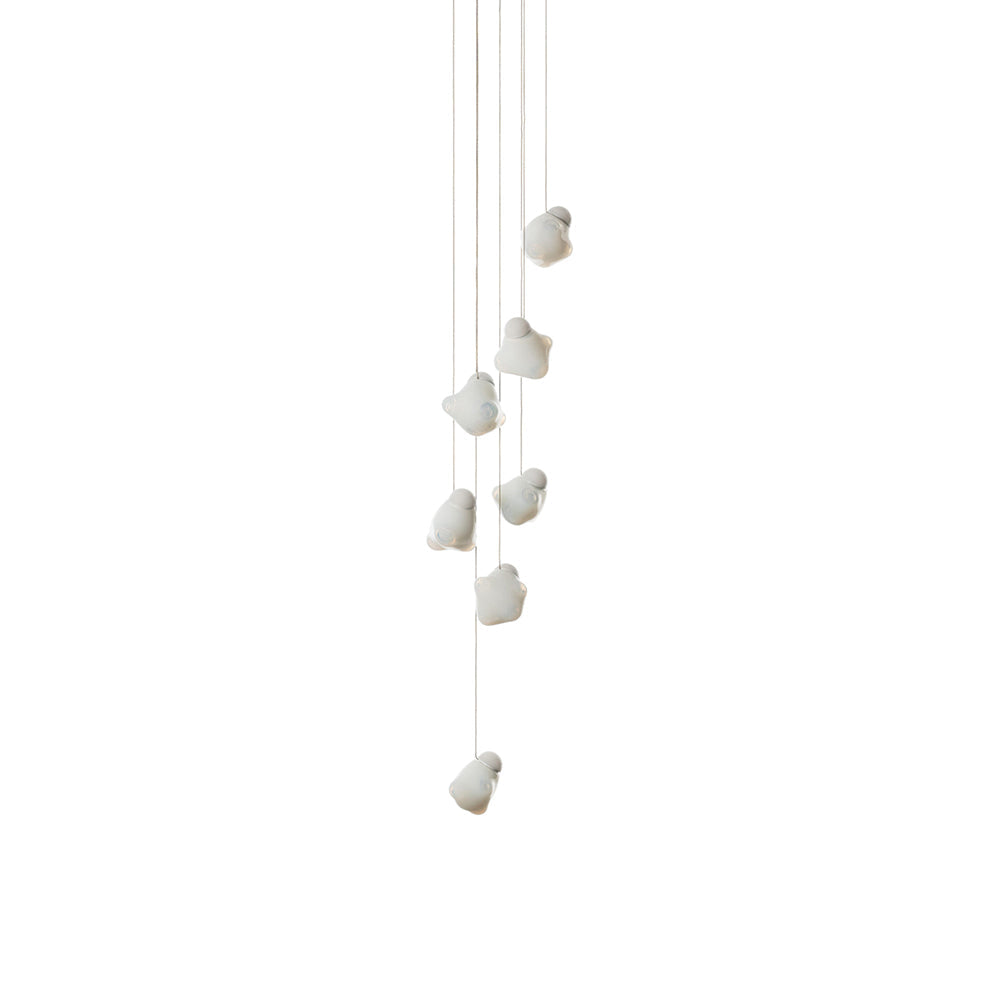 Ice Pier Pendant Lamp - Hand-Blown Sculptural Glass Multi-Pendant Cascade