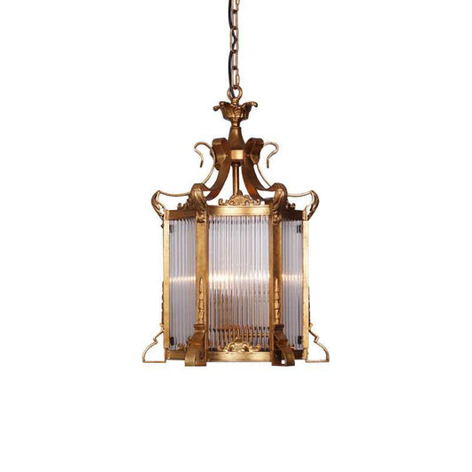 Impex Colchester Chandelier - Classic Period Style Iron & Glass Ceiling Lantern Pendant