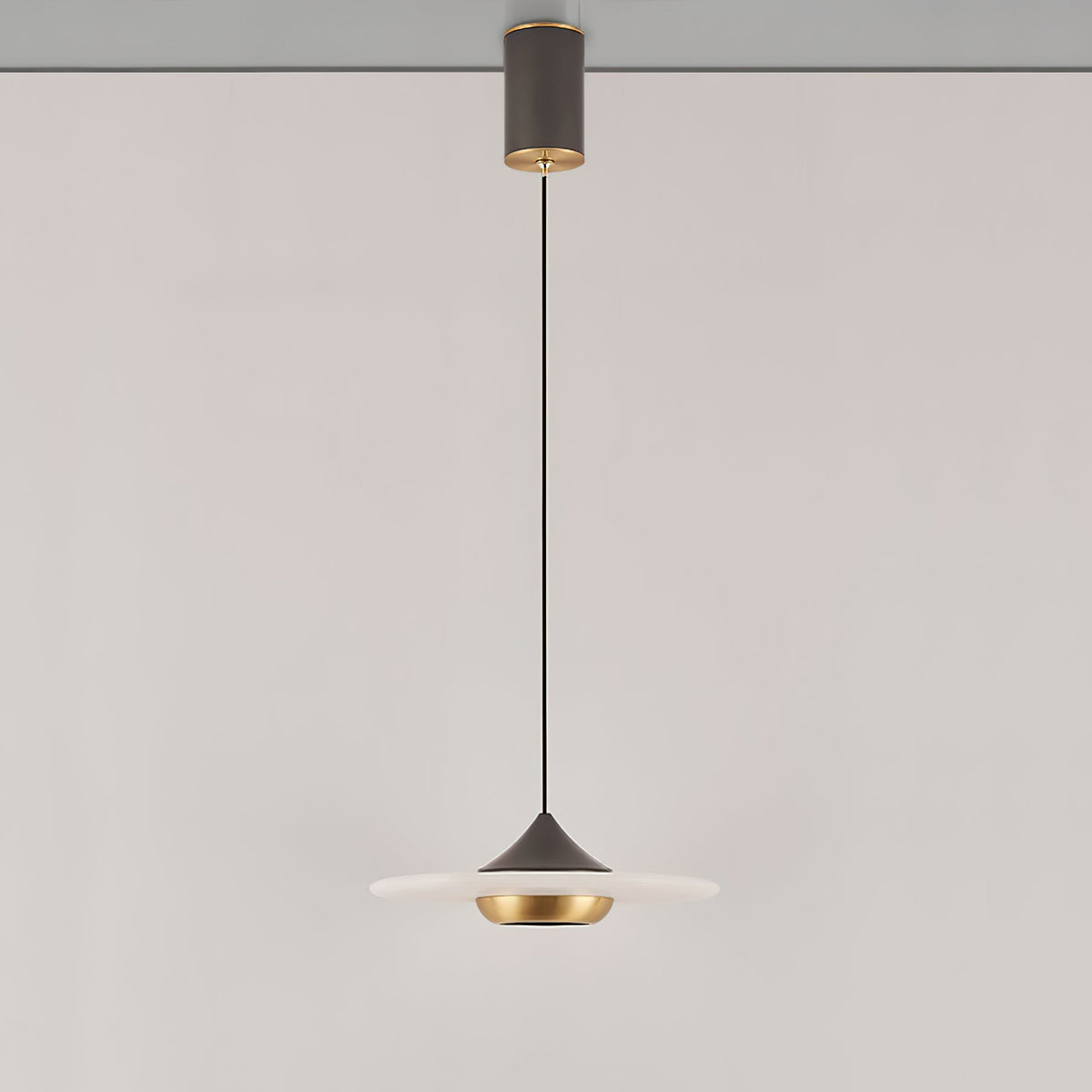 Ipno LED Alabaster Pendant Light - Sleek Aluminum & Natural Spanish Alabaster Disc Pendant