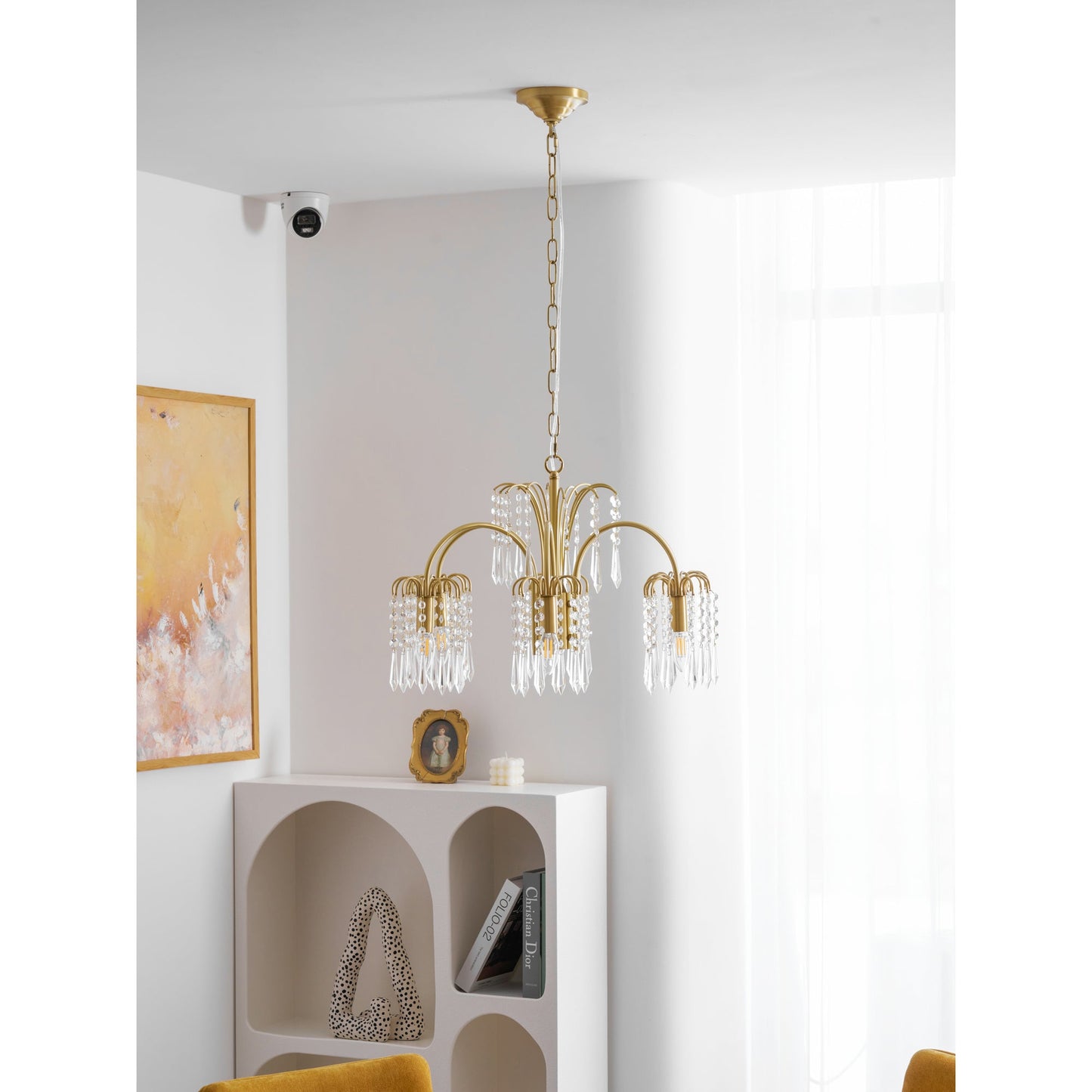 Brass Candle Crystal Chandelier - Traditional K9 Crystal & Polished Brass Chandelier