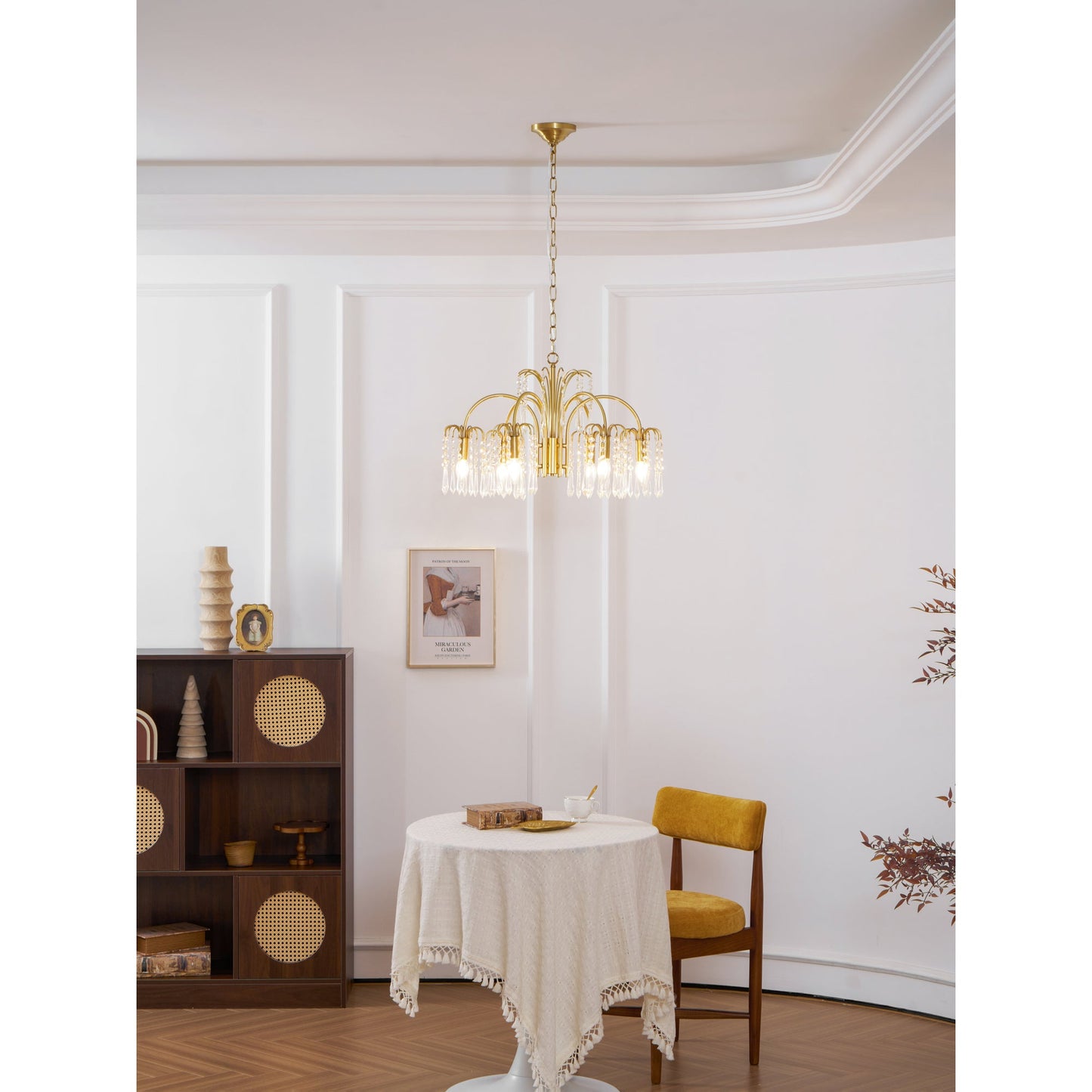 Brass Candle Crystal Chandelier - Traditional K9 Crystal & Polished Brass Chandelier