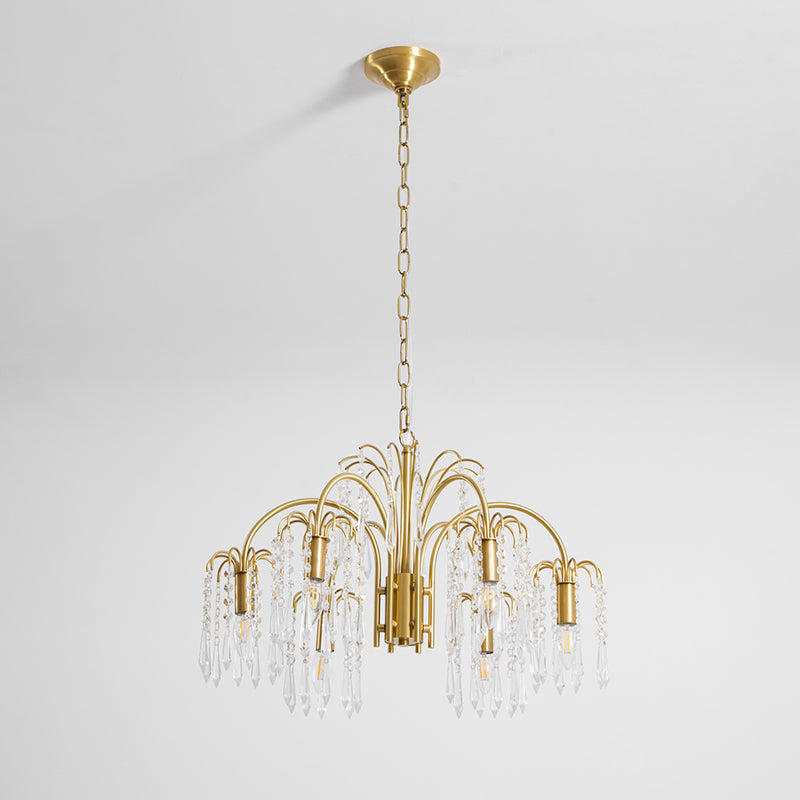 Brass Candle Crystal Chandelier - Traditional K9 Crystal & Polished Brass Chandelier