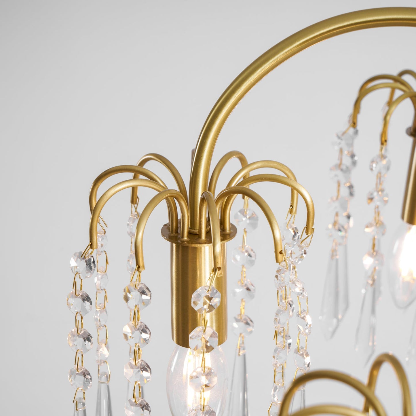 Brass Candle Crystal Chandelier - Traditional K9 Crystal & Polished Brass Chandelier