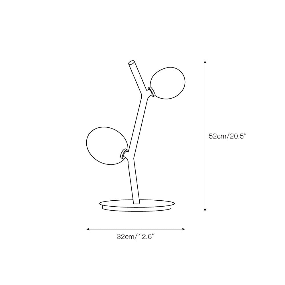 Matteo Table Lamp - Nature-Inspired Modular Glass Globe Accent Light