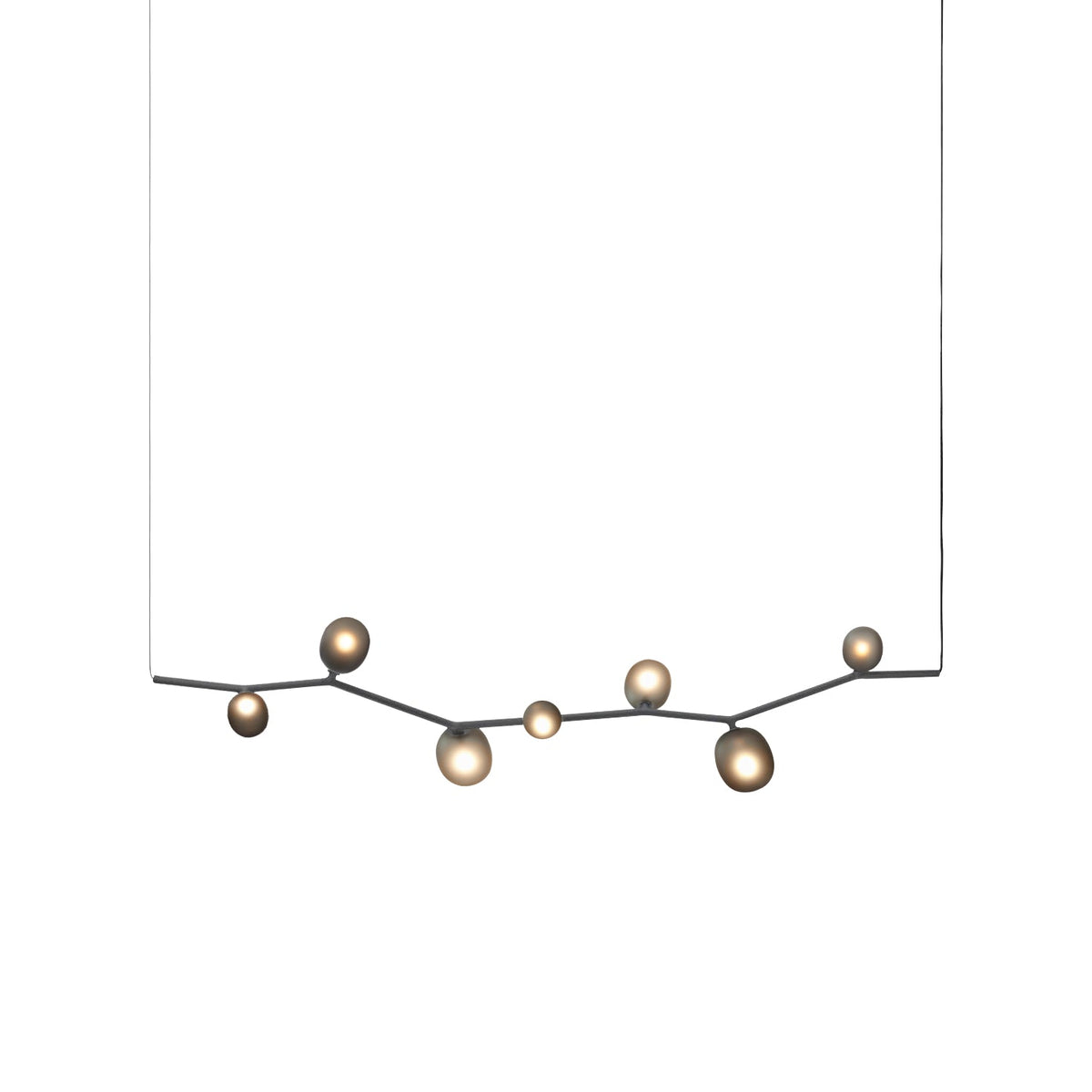 Matteo Horizontal Pendant Lamp - Nature-Inspired Modular Glass Globe Linear Light