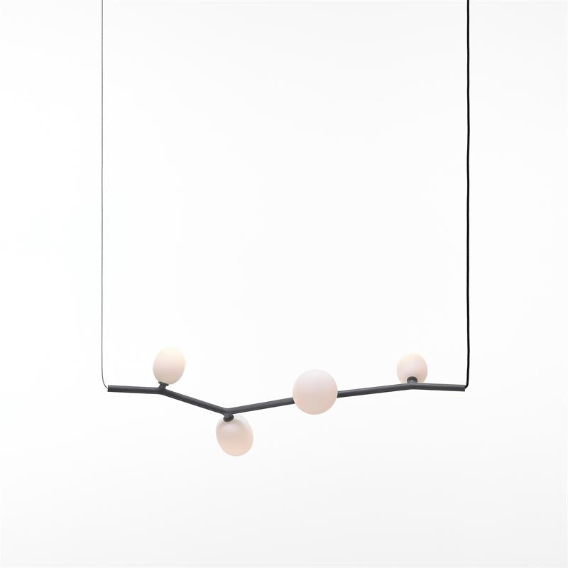 Matteo Horizontal Pendant Lamp - Nature-Inspired Modular Glass Globe Linear Light