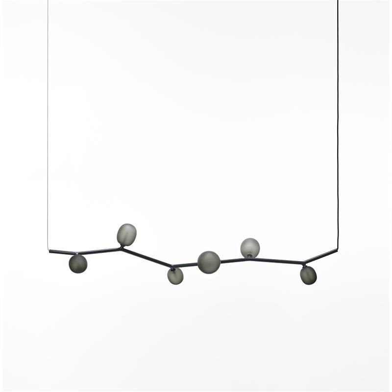 Matteo Horizontal Pendant Lamp - Nature-Inspired Modular Glass Globe Linear Light