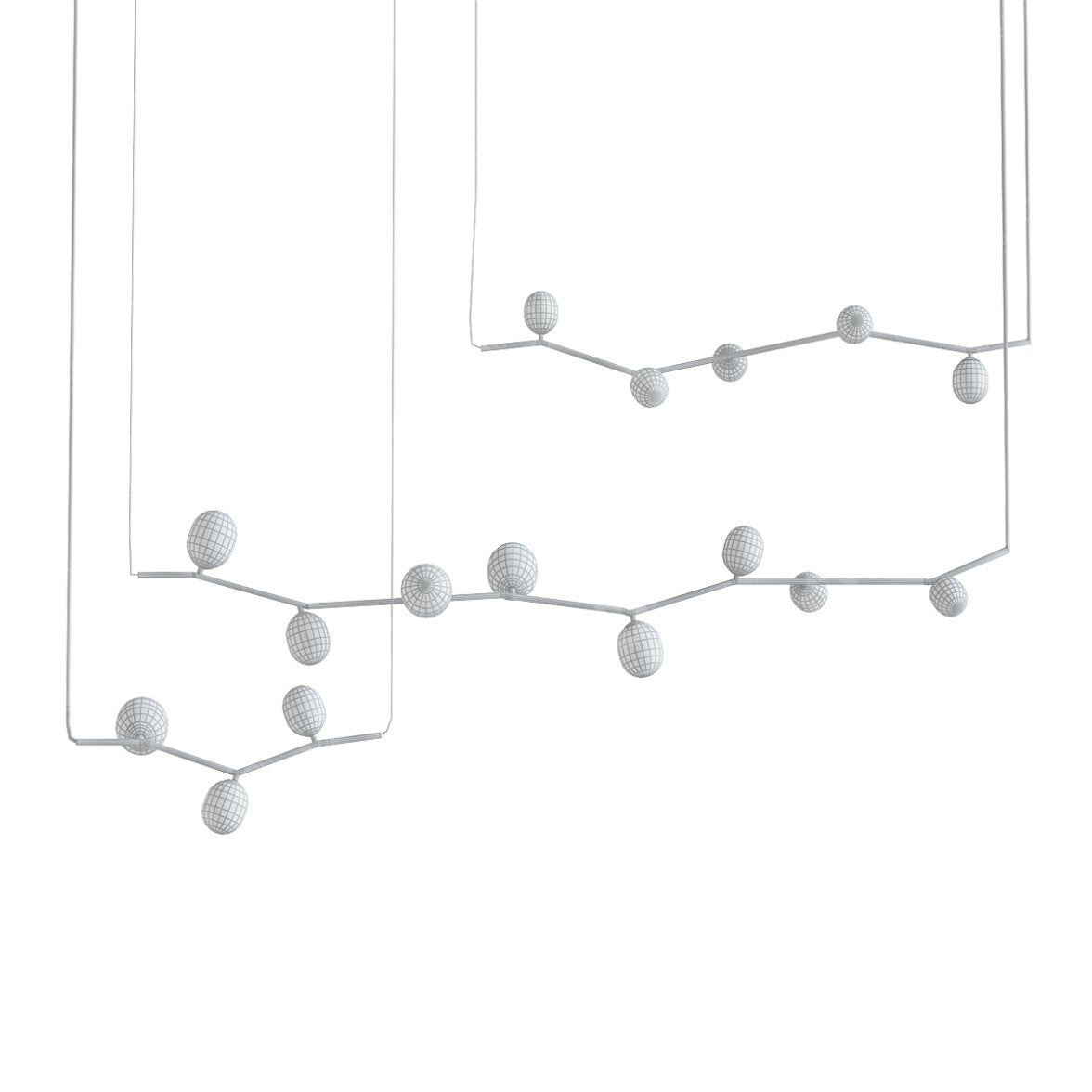 Matteo Horizontal Pendant Lamp - Nature-Inspired Modular Glass Globe Linear Light