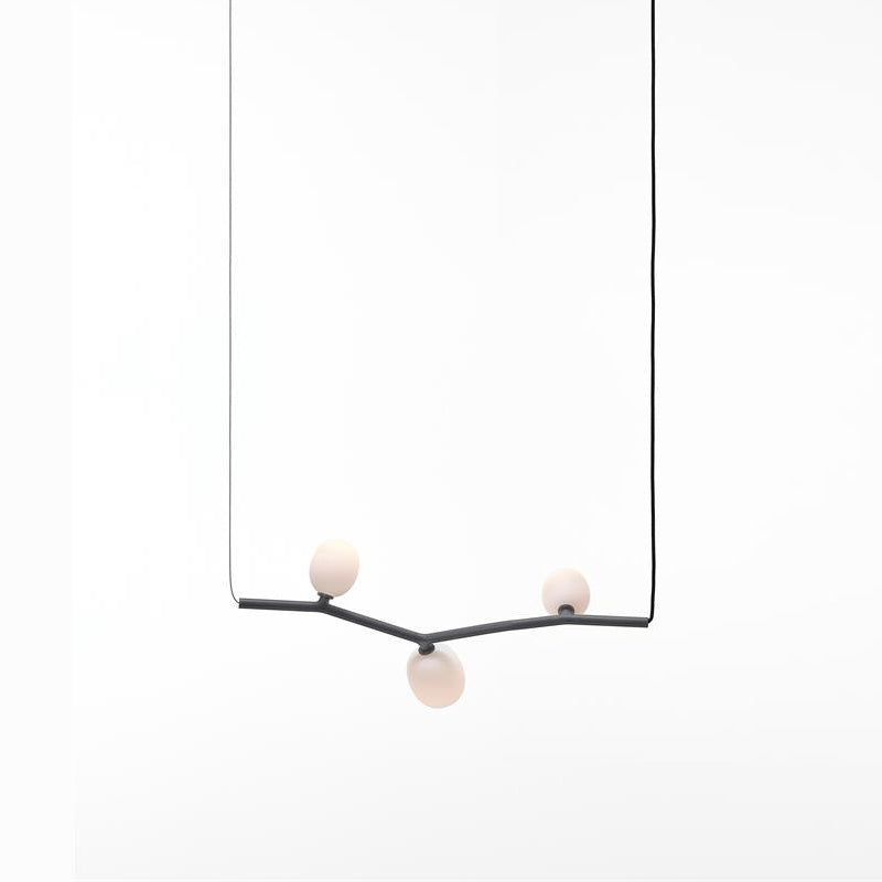 Matteo Horizontal Pendant Lamp - Nature-Inspired Modular Glass Globe Linear Light