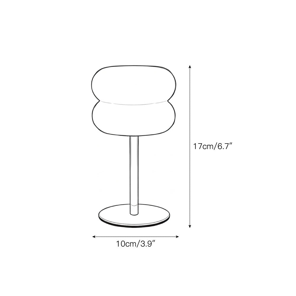 Jade Donut Table Lamp - Modern Chrome & Natural Alabaster Donut LED Accent Light