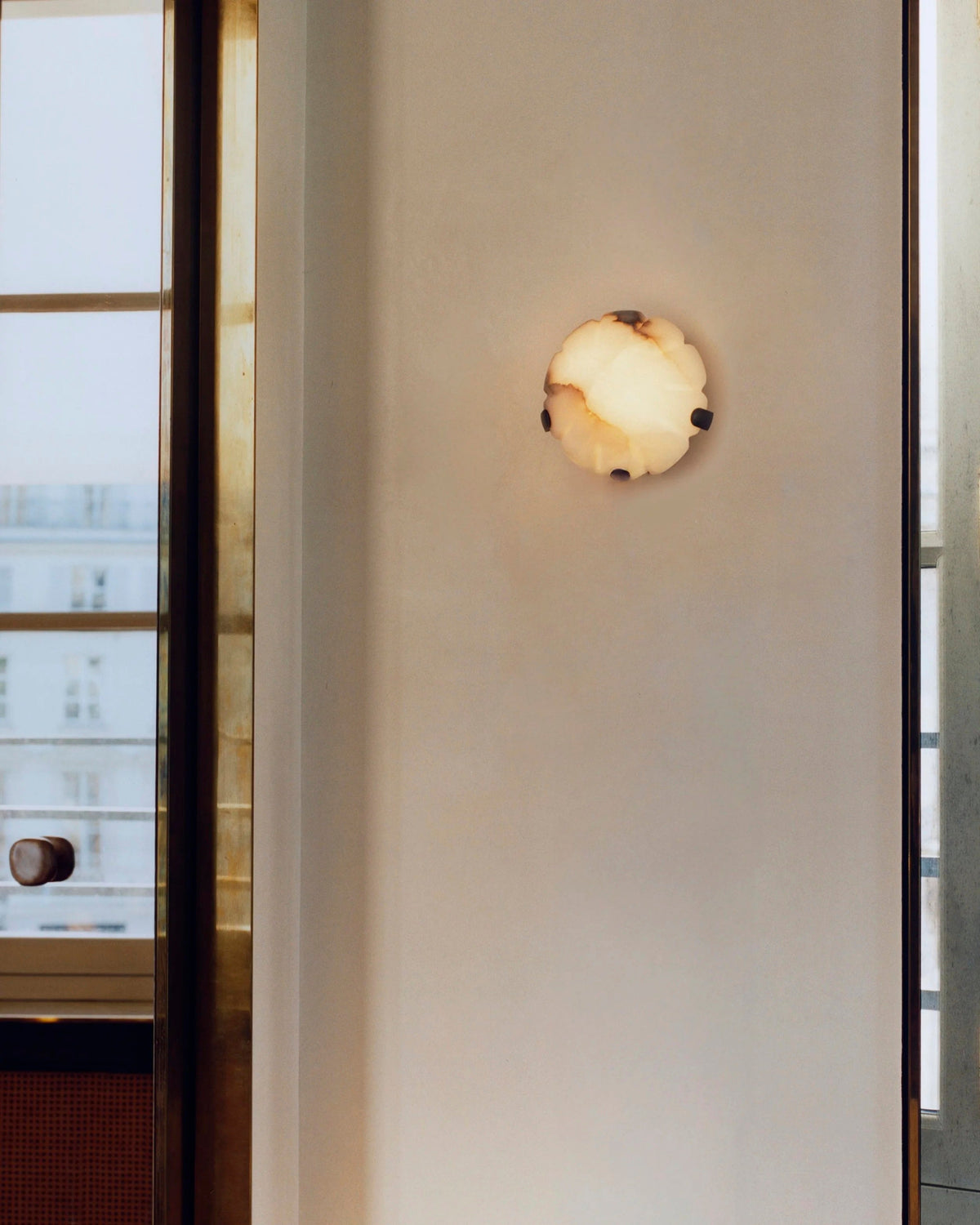 Jellyfish Alabaster Wall Lamp - Organic Spanish Alabaster & Solid Brass Integrated LED Sconce