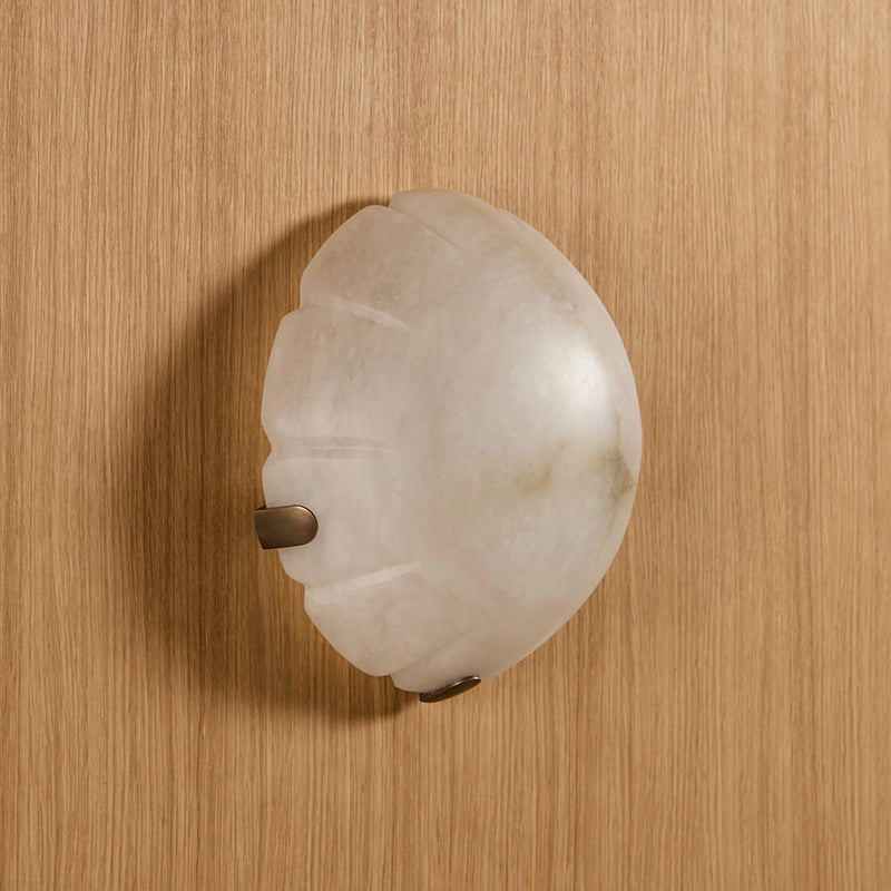 Jellyfish Alabaster Wall Lamp - Organic Spanish Alabaster & Solid Brass Integrated LED Sconce