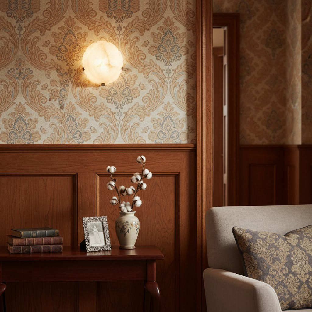 Jellyfish Alabaster Wall Lamp - Organic Spanish Alabaster & Solid Brass Integrated LED Sconce