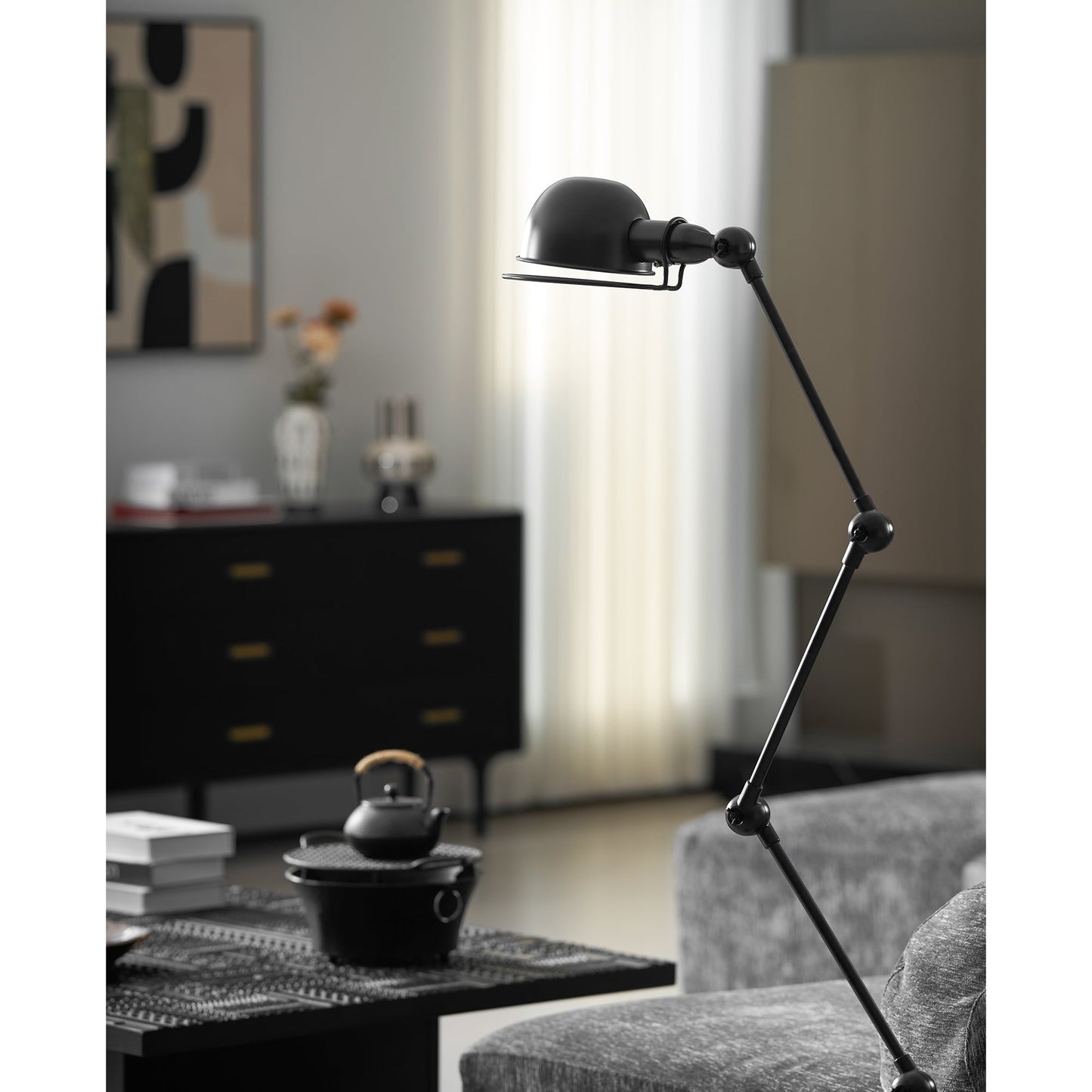 Jielde Floor Lamp - Retro Industrial 5-Articulation Adjustable Metal Floor Light