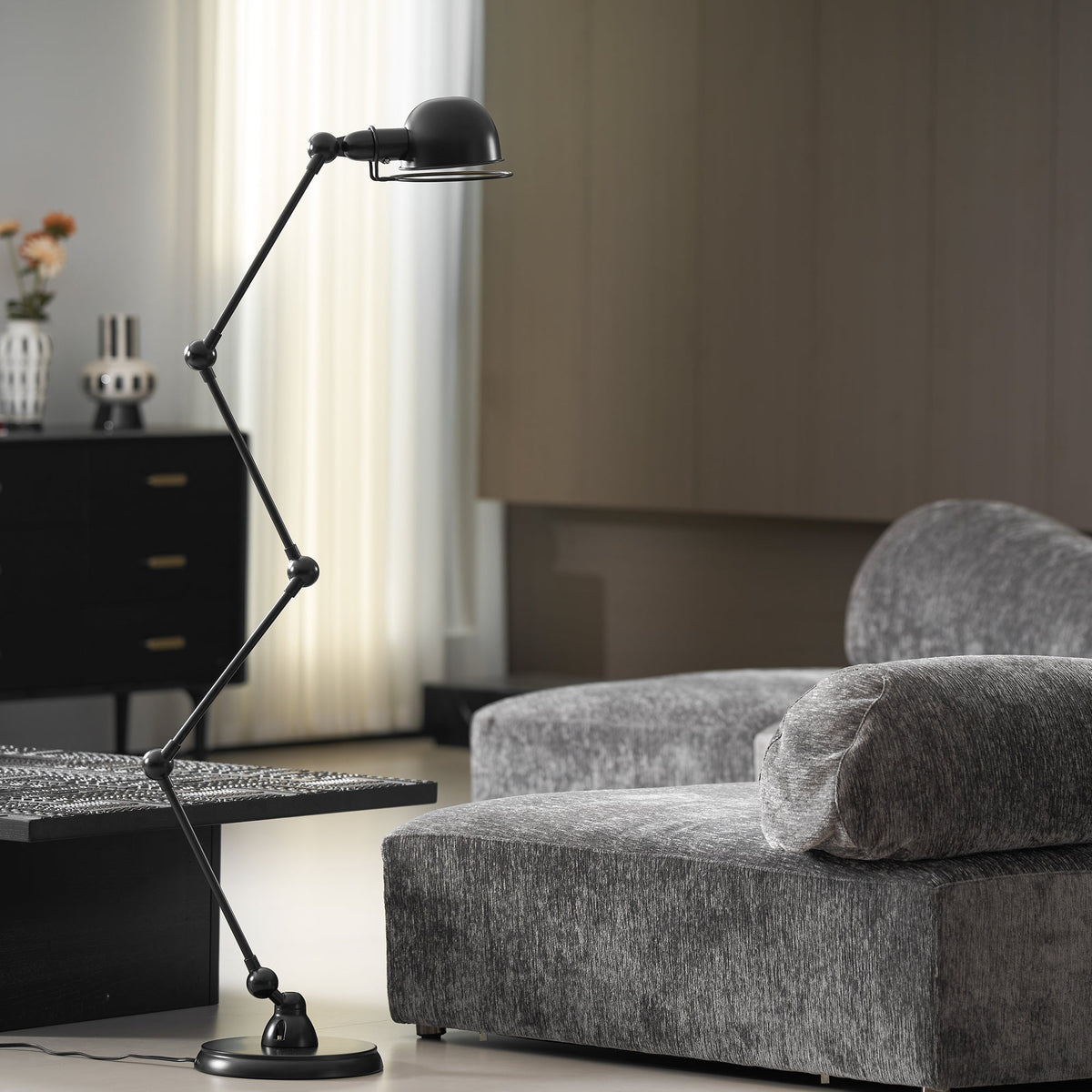 Jielde Floor Lamp - Retro Industrial 5-Articulation Adjustable Metal Floor Light