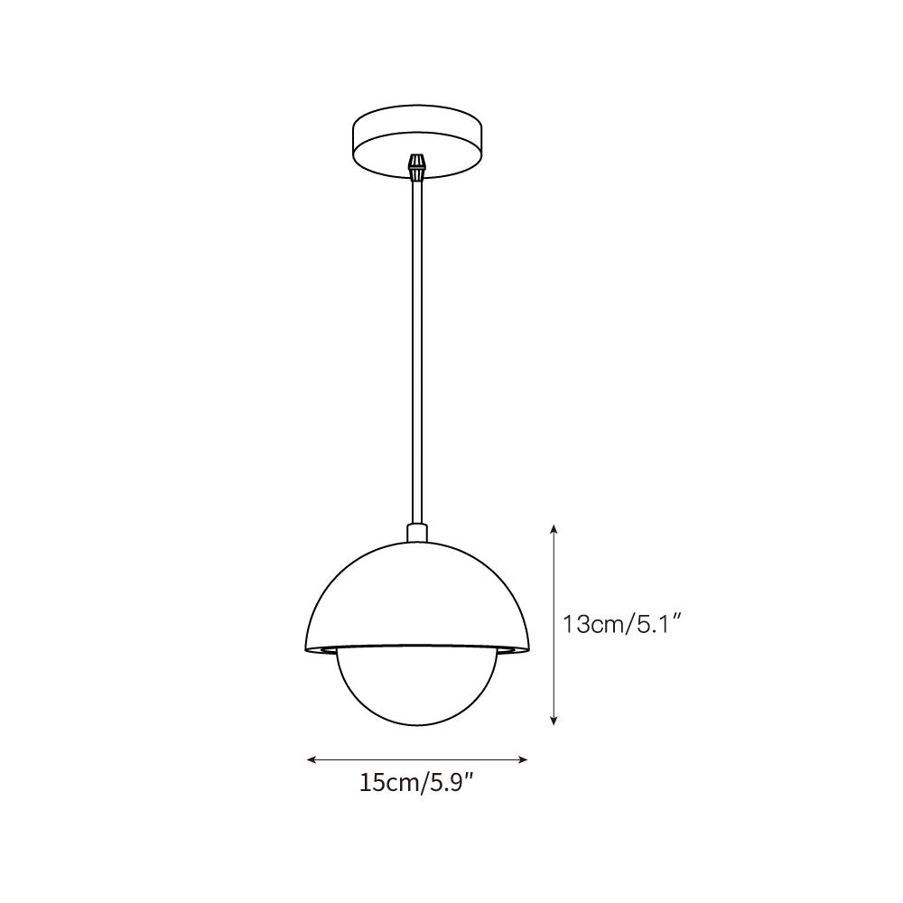 Kauri Pendant Lamp - Minimalist Marble & Glass Globe Pendant | Modern Organic