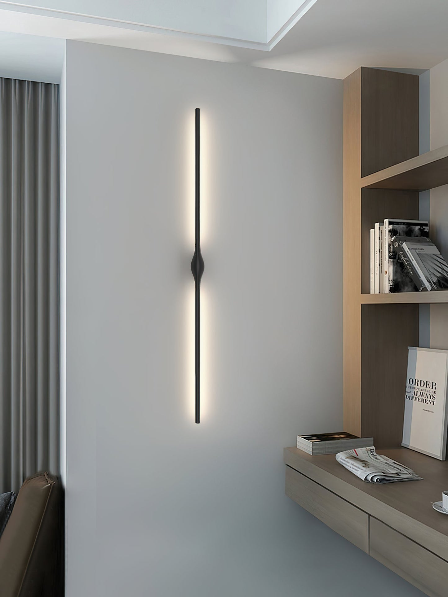 Kedo Wall Lamp - Ultra-Slim Linear LED Sconce | Modern "Eye" Silhouette Lighting