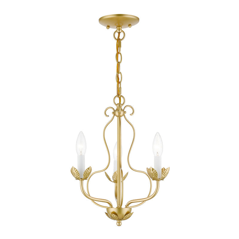 Kempton Chandelier - Modern Floral Iron Pendant | Black & Antique Brass Multi-Head Lighting