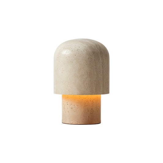 Kennett Travertine Table Lamp - Sculptural Natural Stone LED Desk Light | Modern Organic