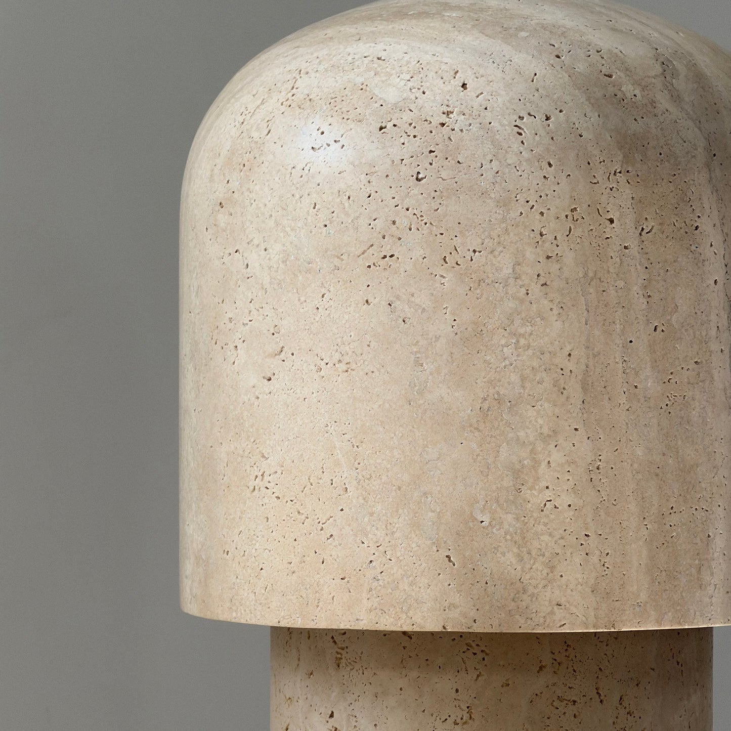 Kennett Travertine Table Lamp - Sculptural Natural Stone LED Desk Light | Modern Organic