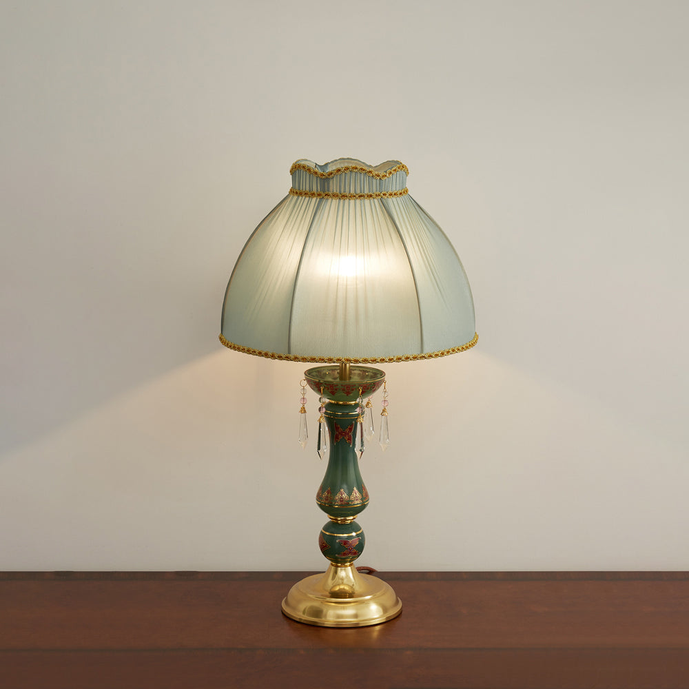 Kenton Ceramics Table Lamp - Brass & Green Ceramic Luxury Sconce