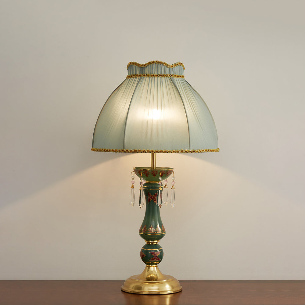 Kenton Ceramics Table Lamp - Brass & Green Ceramic Luxury Sconce