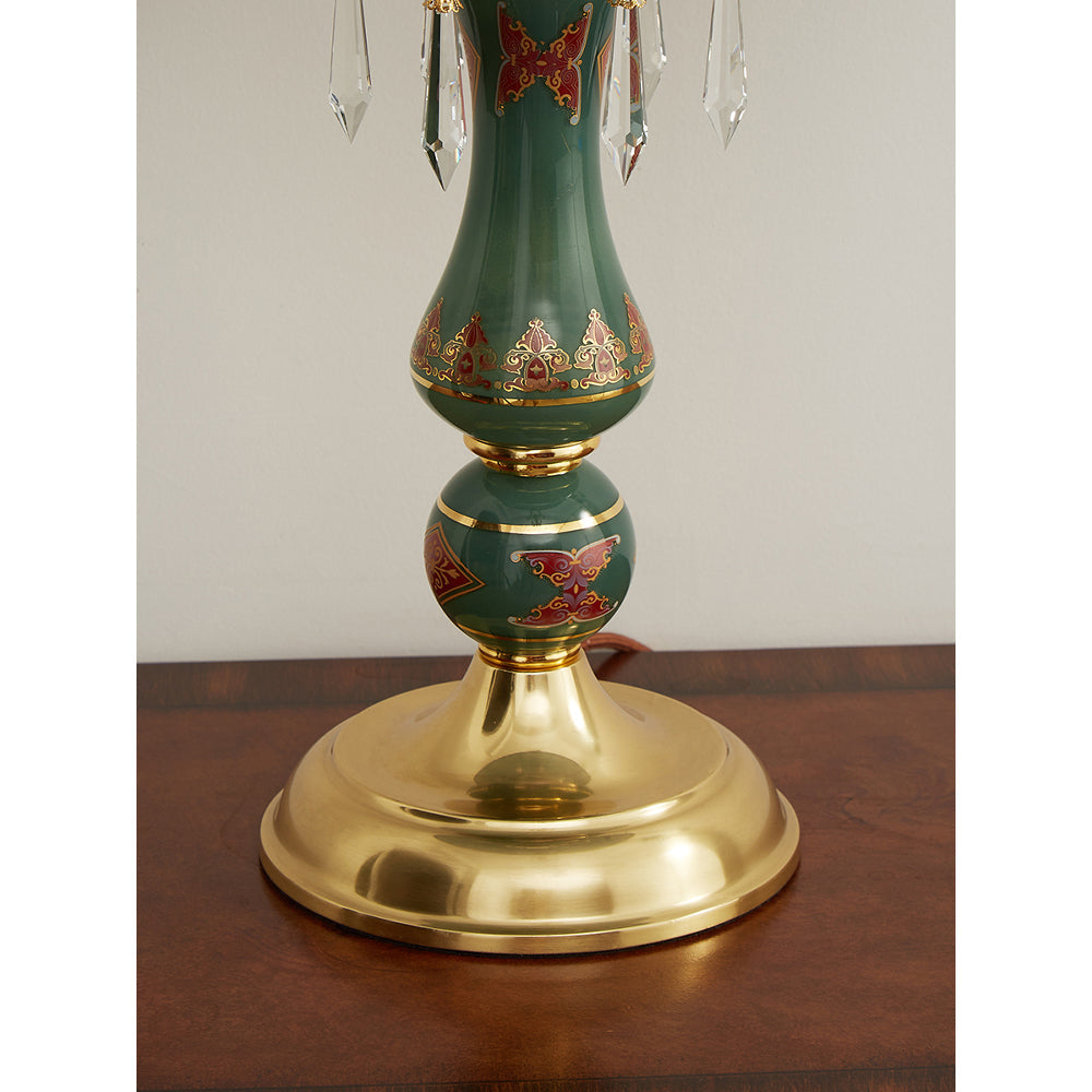 Kenton Ceramics Table Lamp - Brass & Green Ceramic Luxury Sconce