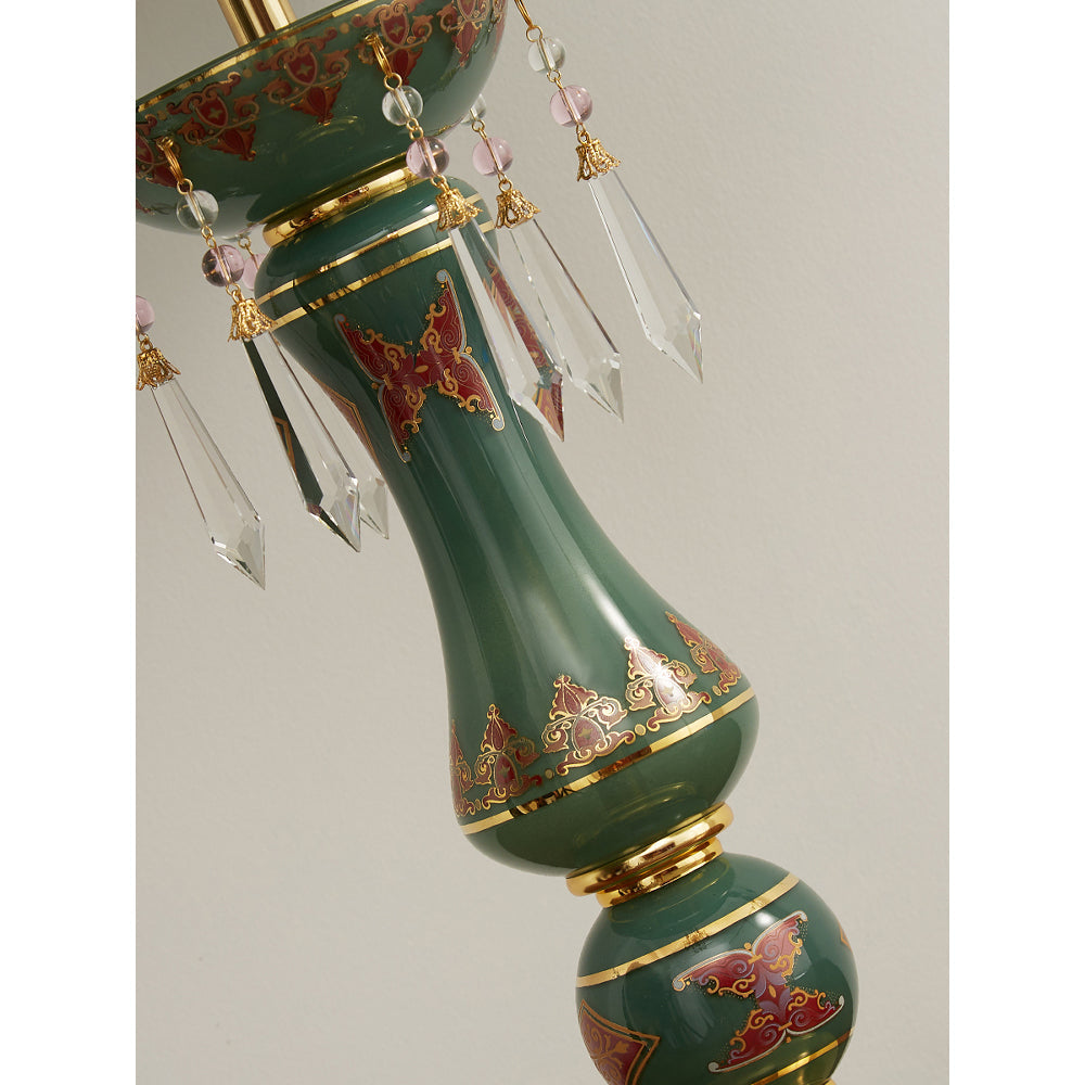 Kenton Ceramics Table Lamp - Brass & Green Ceramic Luxury Sconce