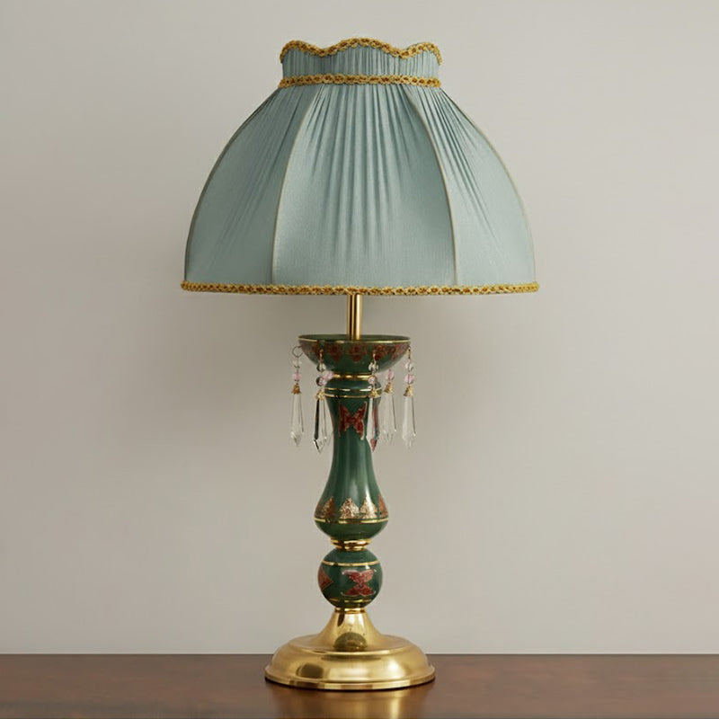 Kenton Ceramics Table Lamp - Brass & Green Ceramic Luxury Sconce
