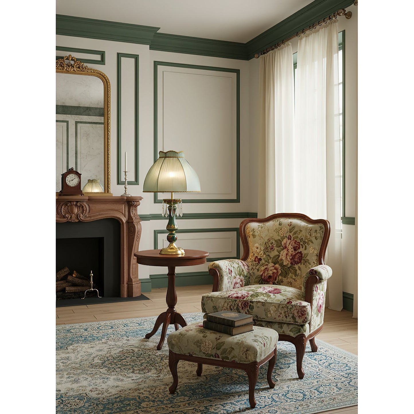 Kenton Ceramics Table Lamp - Brass & Green Ceramic Luxury Sconce
