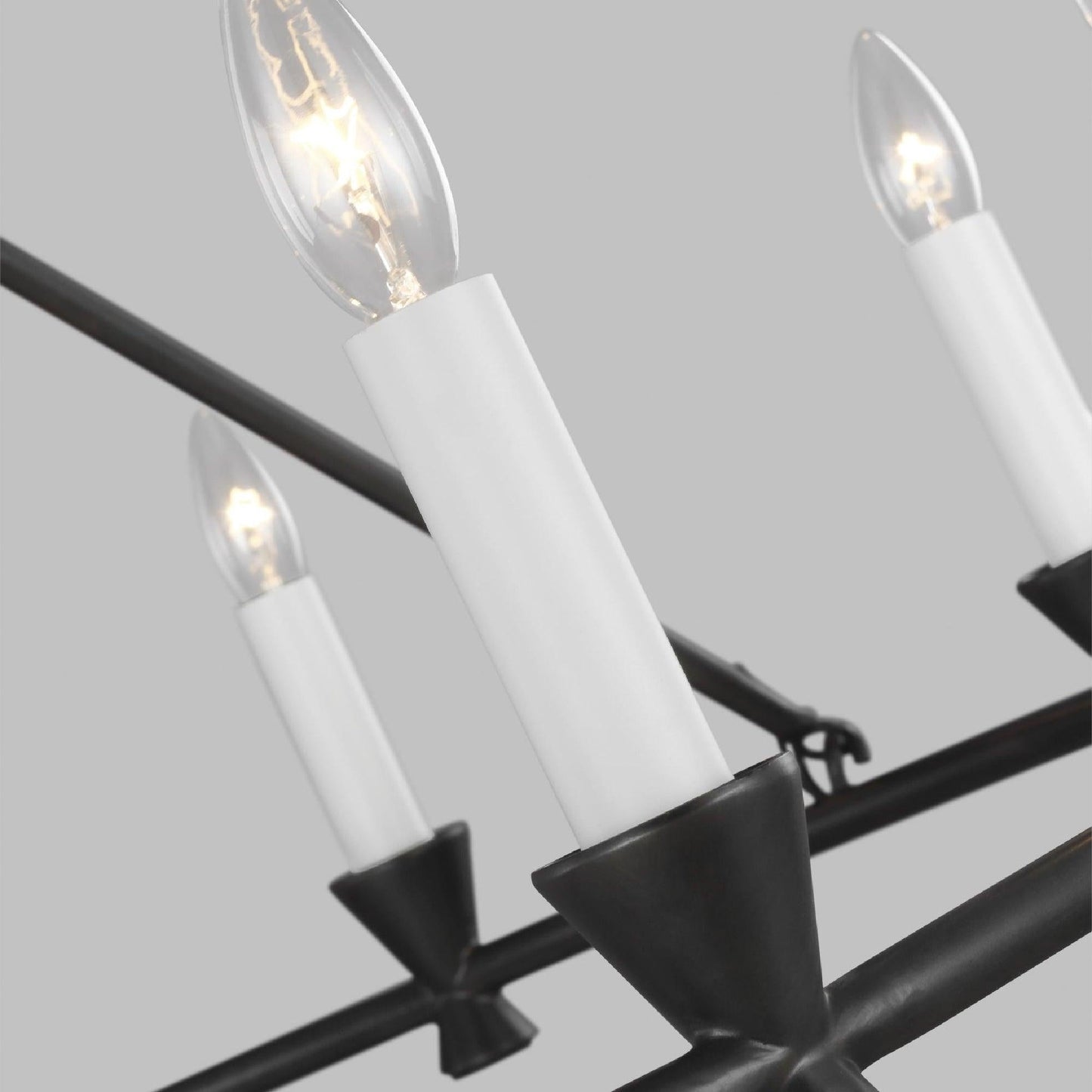Kylan Chandelier - Modern Open-Frame Steel Candelabra | Minimalist Industrial Lighting