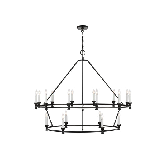 Kylan Chandelier - Modern Open-Frame Steel Candelabra | Minimalist Industrial Lighting