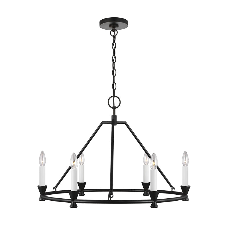 Kylan Chandelier - Modern Open-Frame Steel Candelabra | Minimalist Industrial Lighting