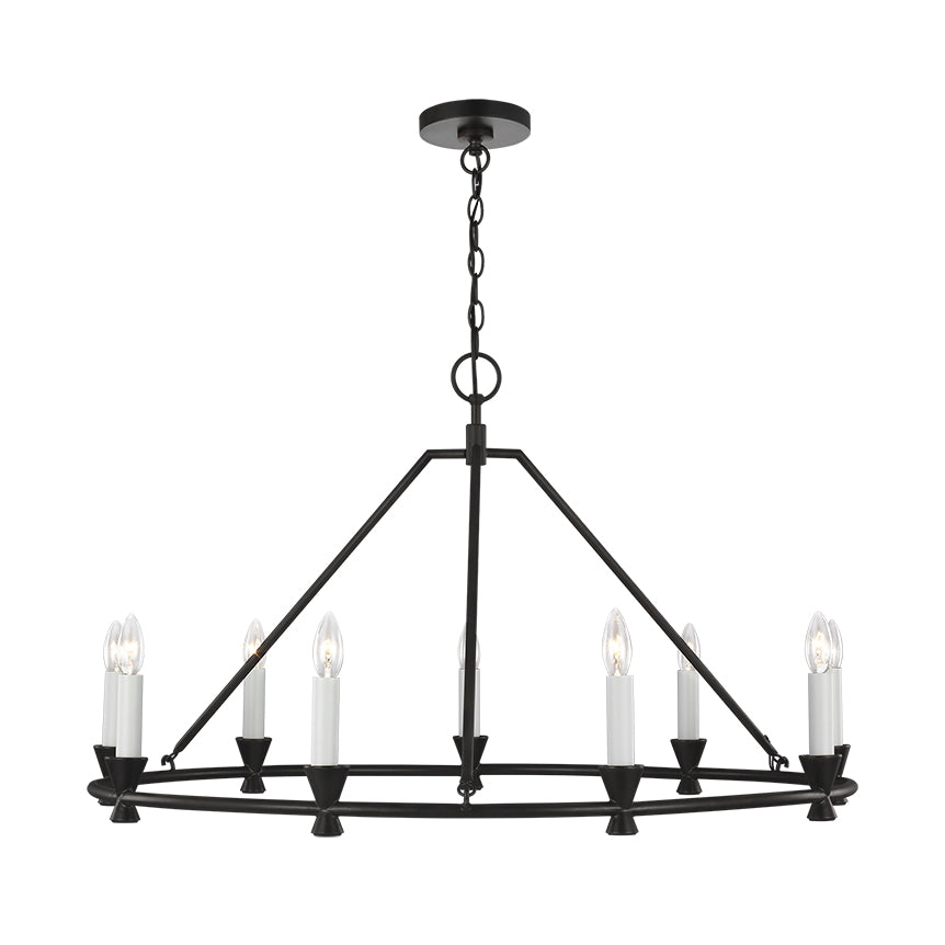 Kylan Chandelier - Modern Open-Frame Steel Candelabra | Minimalist Industrial Lighting