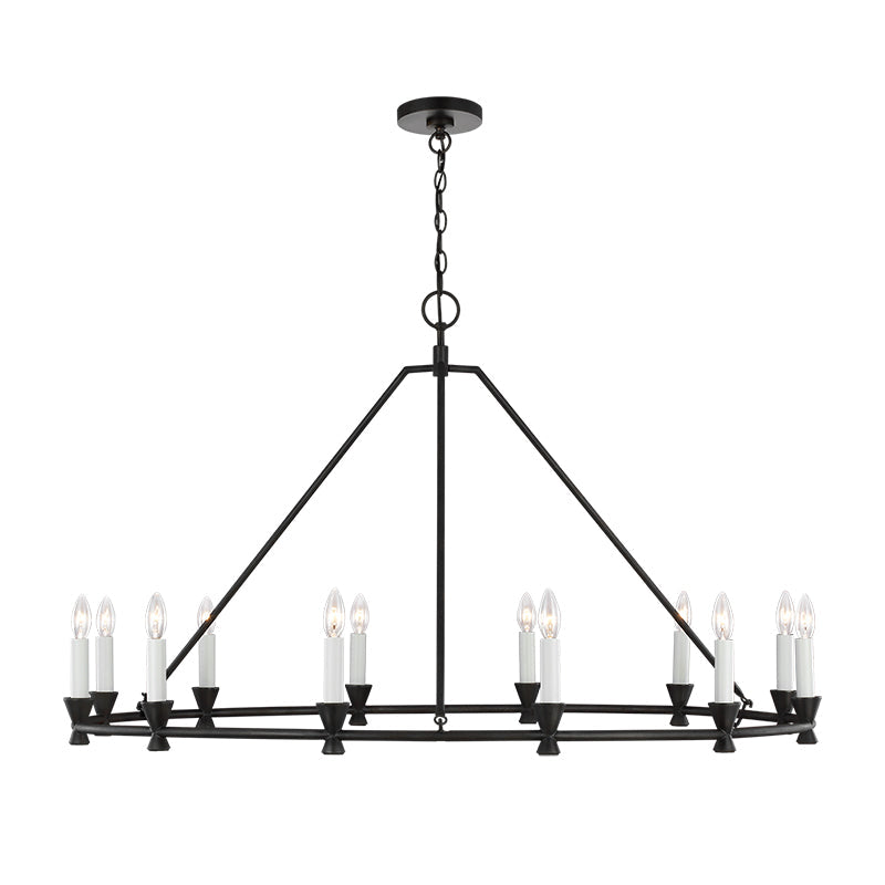 Kylan Chandelier - Modern Open-Frame Steel Candelabra | Minimalist Industrial Lighting