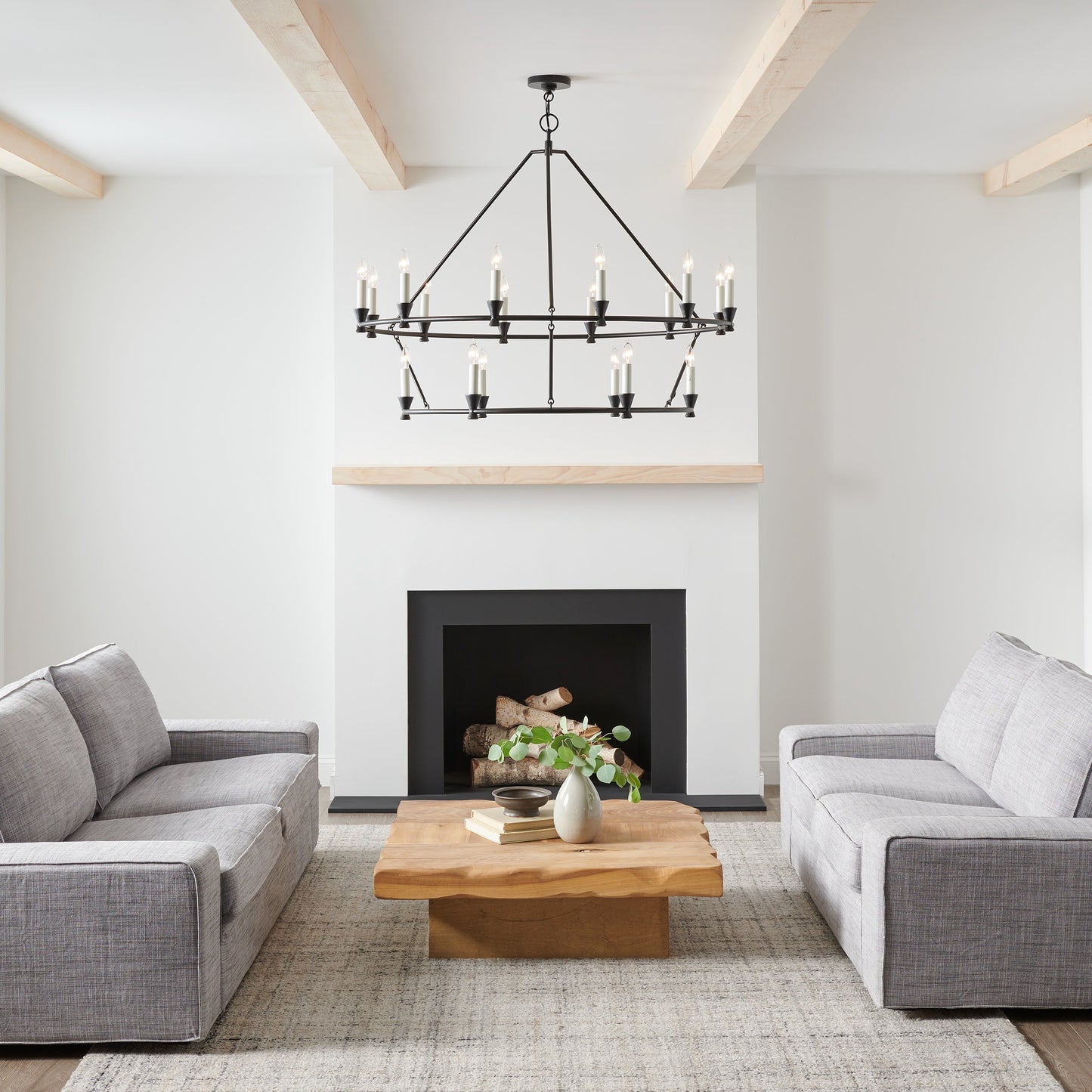 Kylan Chandelier - Modern Open-Frame Steel Candelabra | Minimalist Industrial Lighting