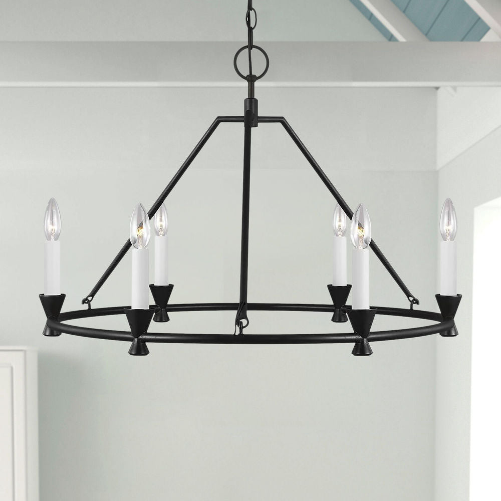 Kylan Chandelier - Modern Open-Frame Steel Candelabra | Minimalist Industrial Lighting