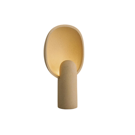 Khasseh Table Lamp - Sculptural Beige Pink Resin Desk Light | Modern Organic