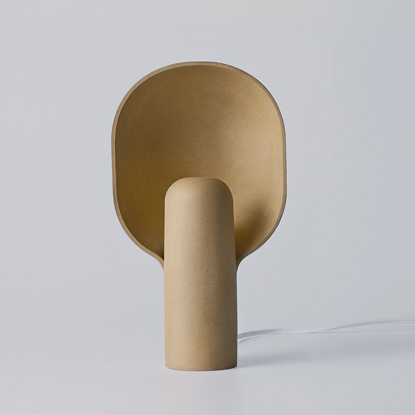 Khasseh Table Lamp - Sculptural Beige Pink Resin Desk Light | Modern Organic