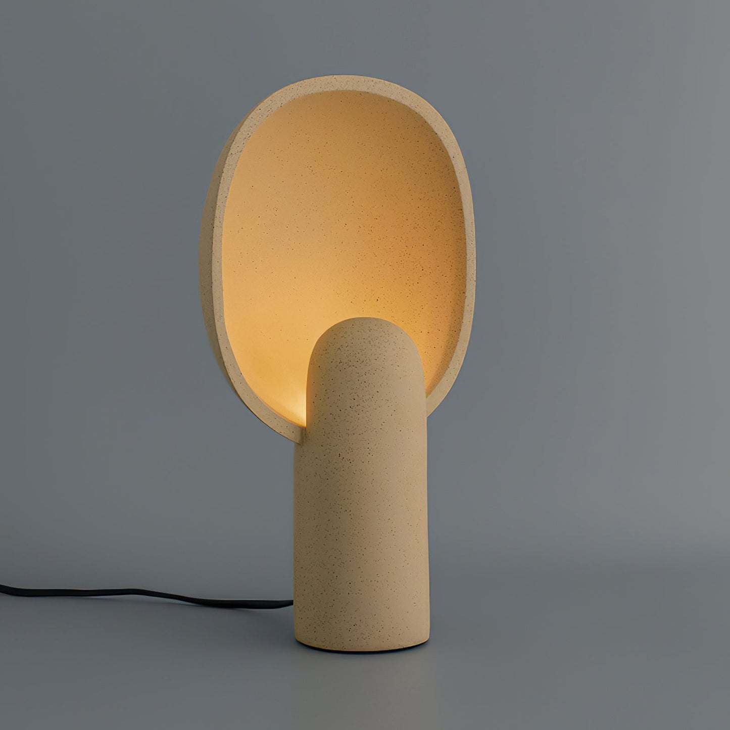Khasseh Table Lamp - Sculptural Beige Pink Resin Desk Light | Modern Organic