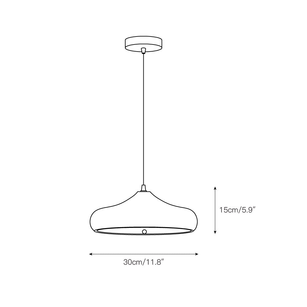 Kichler Danika Pendant Lamp - Modern Minimalist Metal LED Disk Pendant