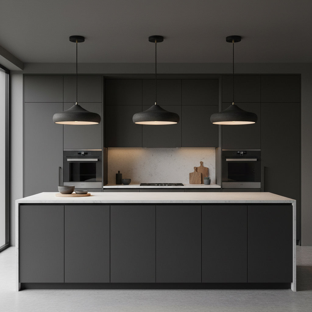 Kichler Danika Pendant Lamp - Modern Minimalist Metal LED Disk Pendant