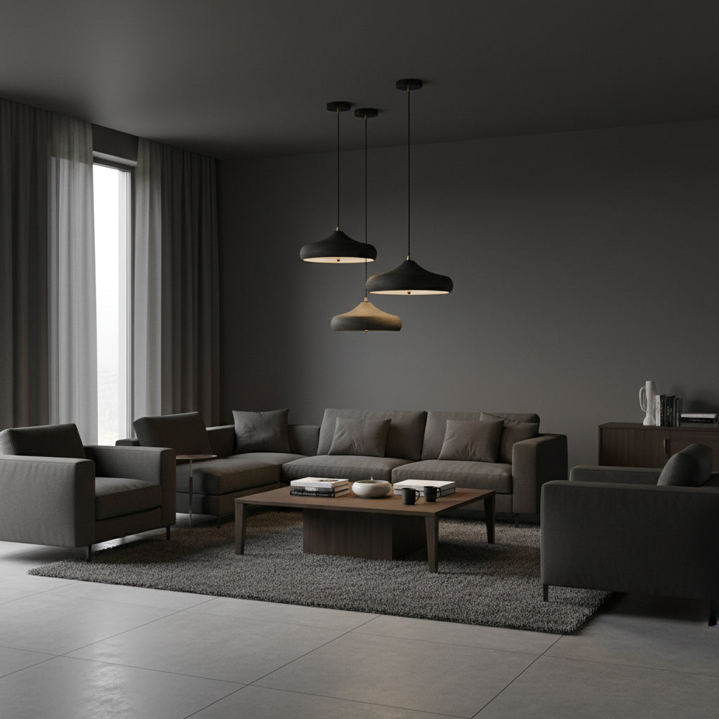 Kichler Danika Pendant Lamp - Modern Minimalist Metal LED Disk Pendant