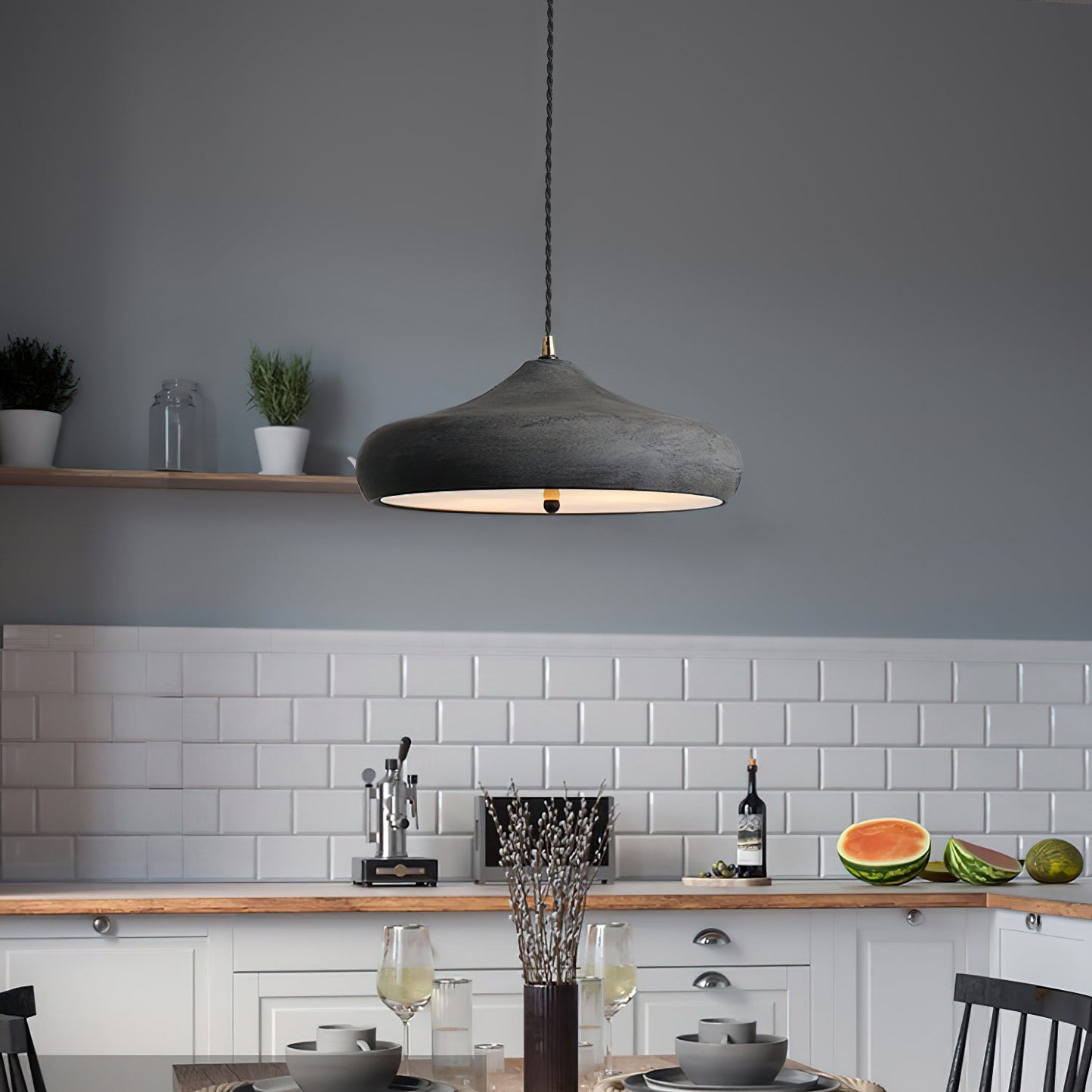 Kichler Danika Pendant Lamp - Modern Minimalist Metal LED Disk Pendant