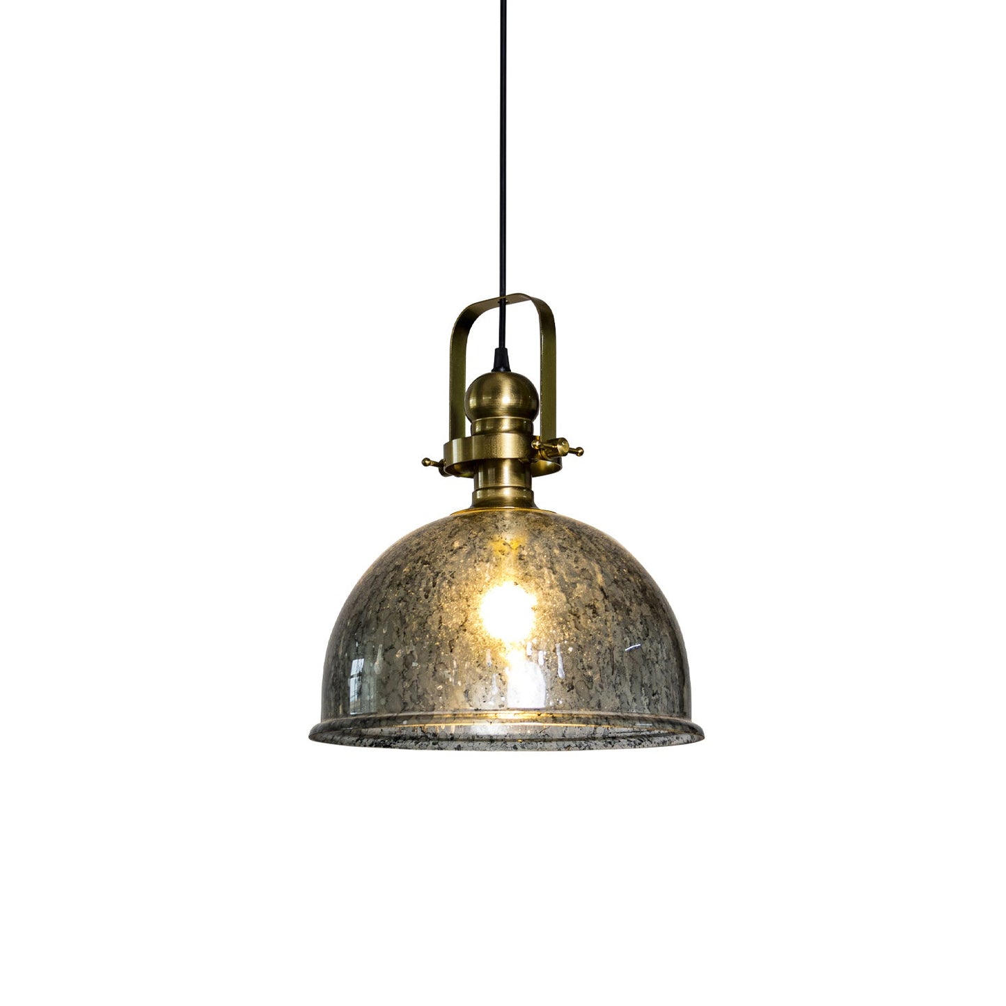 Kichler Everly Pendant Lamp - Flared Glass Mini Pendant | Copper & Smoked Glass Industrial Lighting