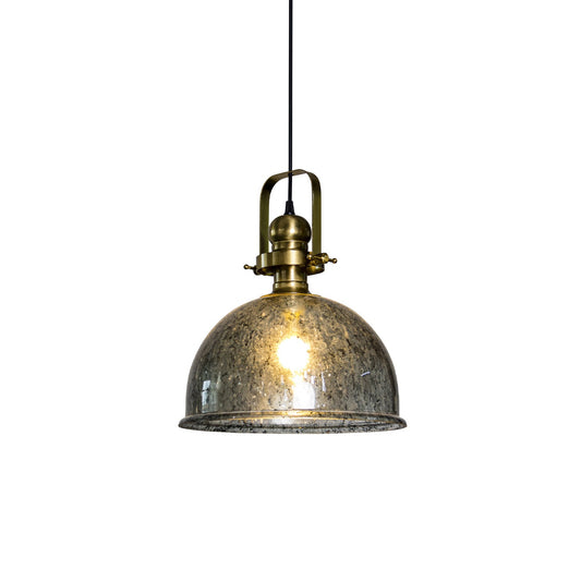 Kichler Everly Pendant Lamp - Flared Glass Mini Pendant | Copper & Smoked Glass Industrial Lighting